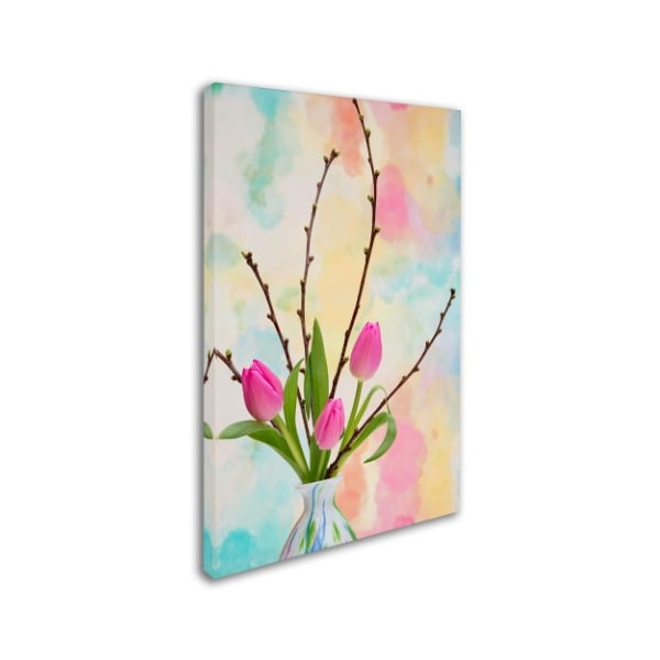 Cora Niele 'Tulips And Aquarel Ii' Canvas Art,16x24